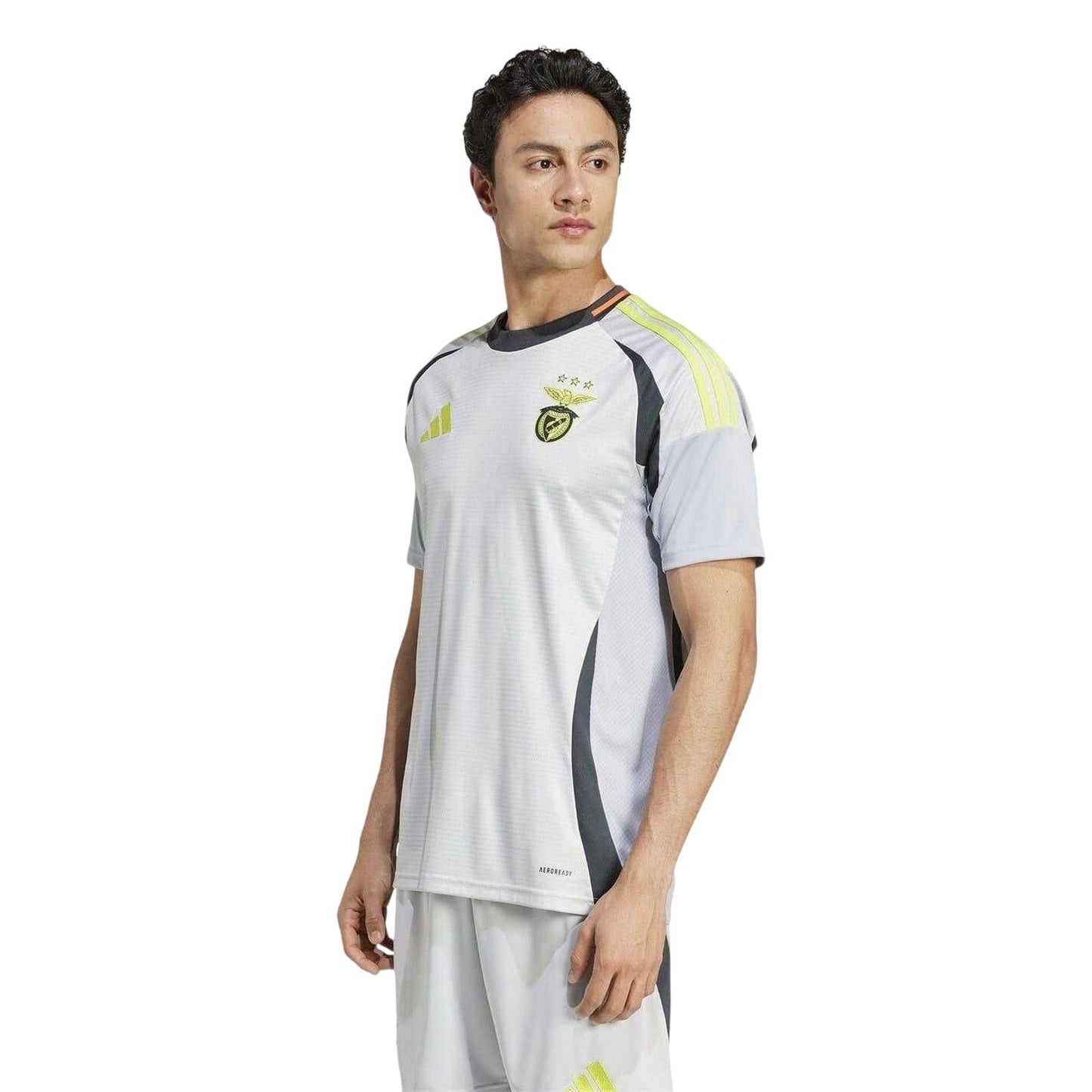 Grey - Pack Shot - Adidas Mens 2024-2025 SL Benfica Football Shirt