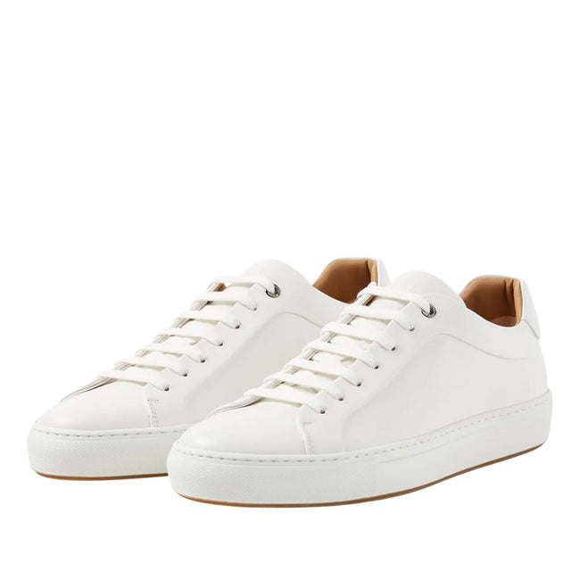 White - Lifestyle - Boss Mens Mirage Leather Tennis Trainers