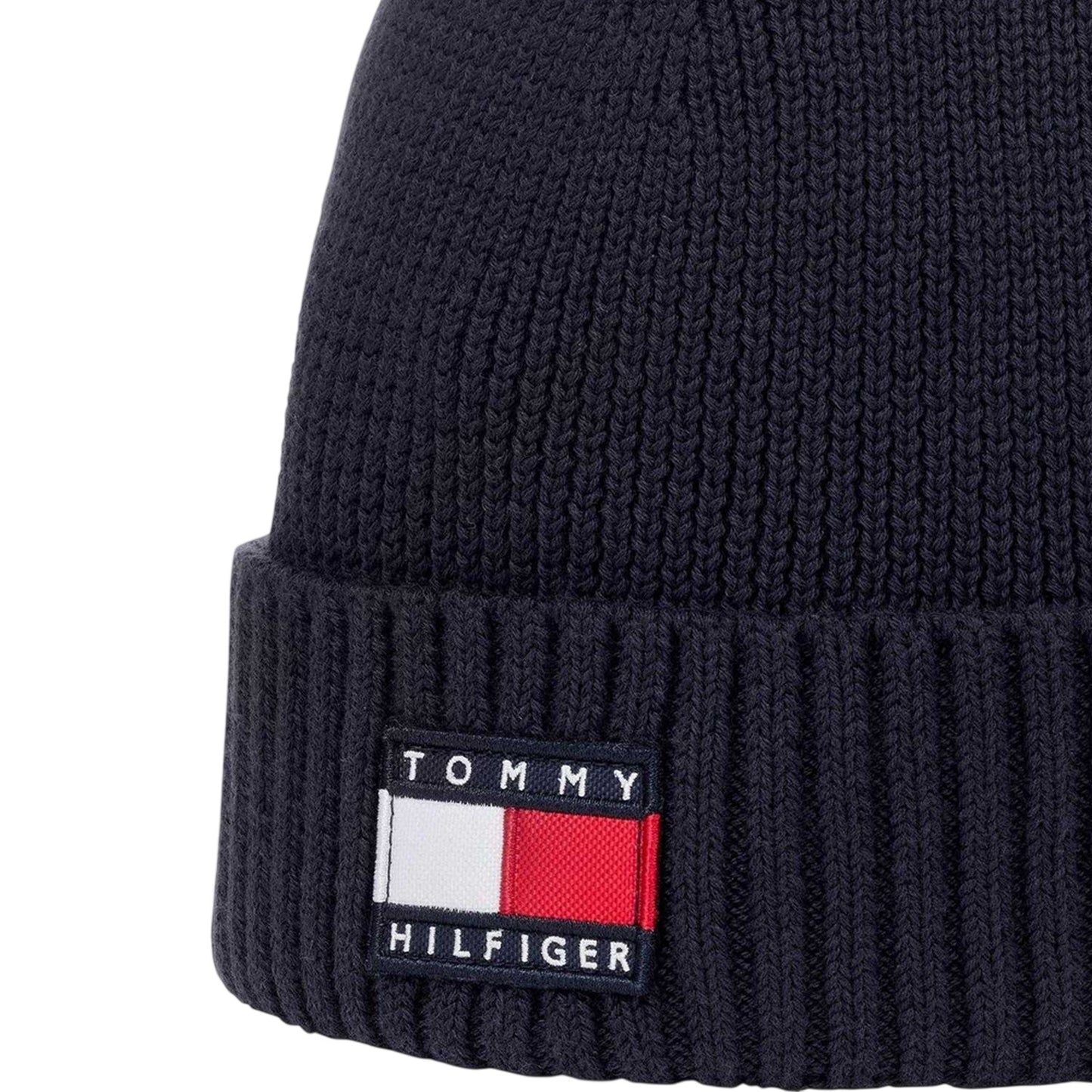 Space Blue - Side - Tommy Hilfiger Heritage Knitted Beanie