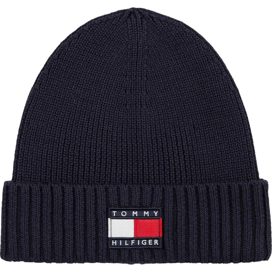 Space Blue - Front - Tommy Hilfiger Heritage Knitted Beanie