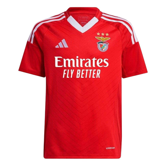 Red - Front - Adidas Childrens-Kids 2024-2025 SL Benfica Football Shirt
