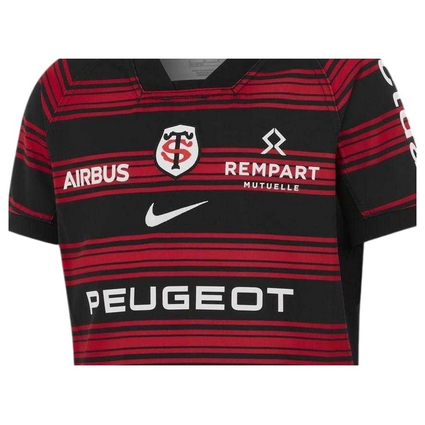 Black-Uni Red-White - Side - Nike Boys 2025-2026 Stade Toulousain Rugby Jersey