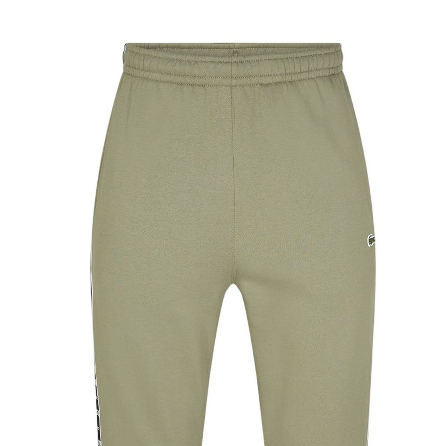 Khaki Green - Side - Lacoste Mens Side Stripe Slim Sweatpants