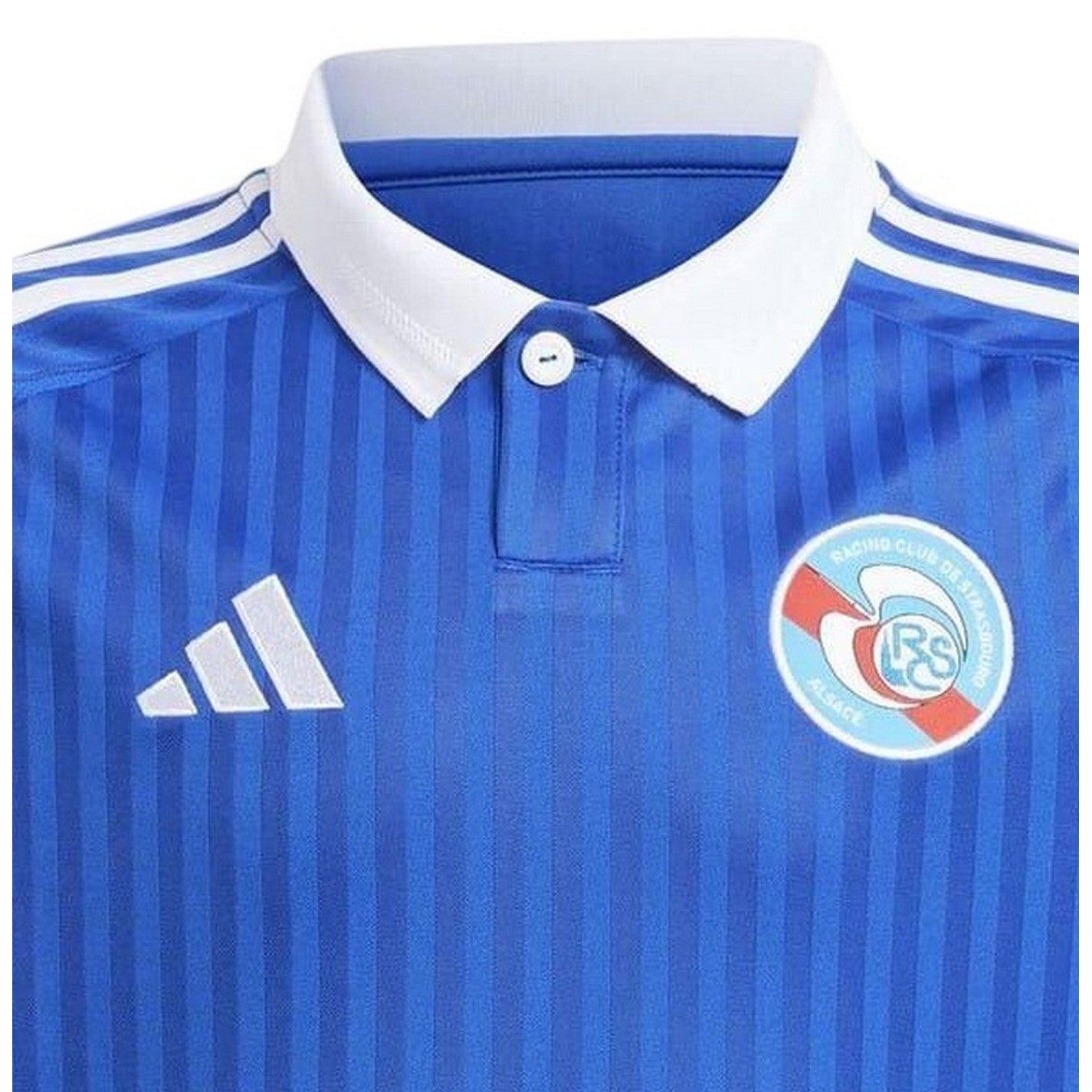 Team Royal Blue - Side - Adidas Childrens-Kids 2025-2026 RC Strasbourg Football Shirt
