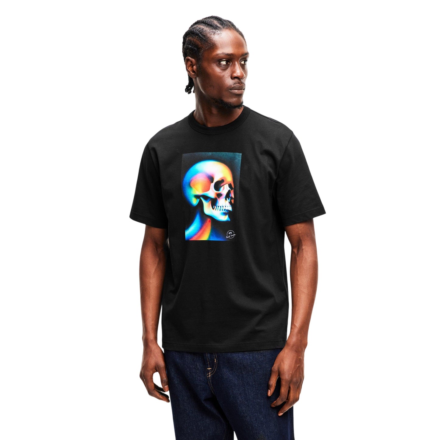 Black - Lifestyle - Paul Smith Mens Graphic Skull Organic Cotton T-Shirt