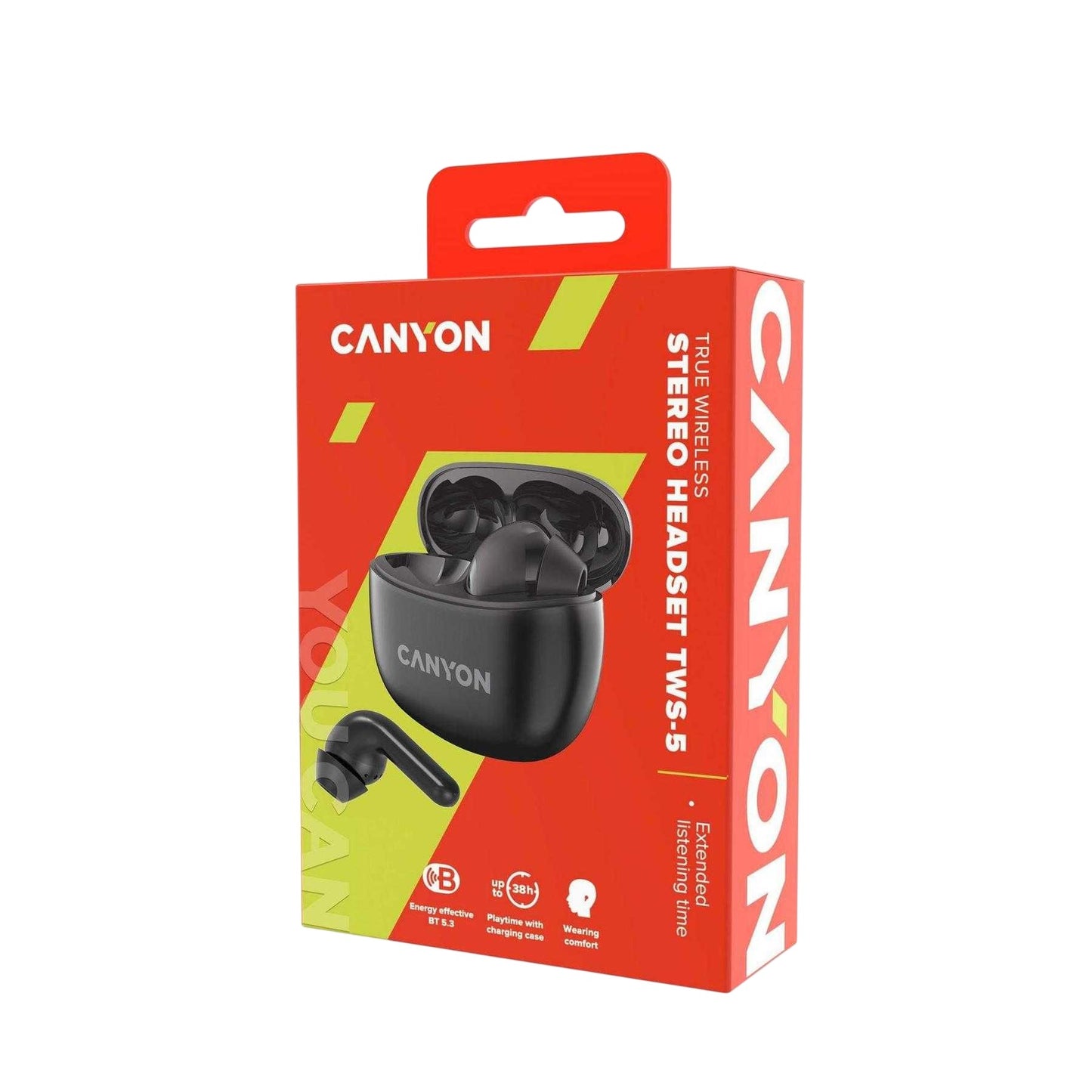 Black - Pack Shot - Canyon Wireless Earbuds