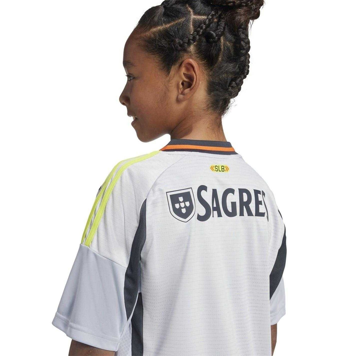 Grey - Lifestyle - Adidas Childrens-Kids 2024-2025 SL Benfica Football Shirt