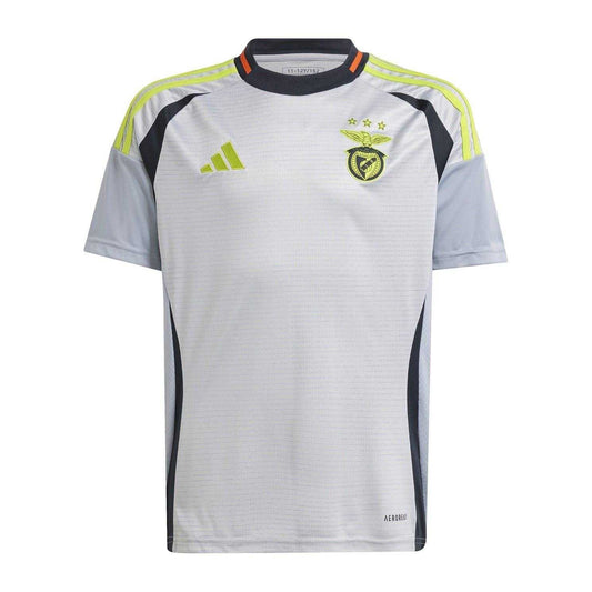Grey - Front - Adidas Childrens-Kids 2024-2025 SL Benfica Football Shirt