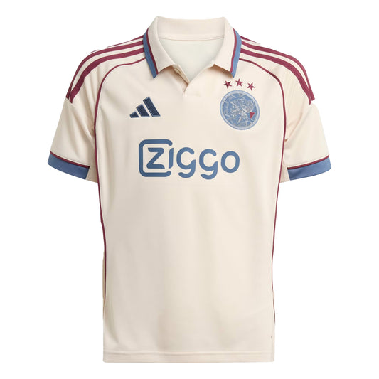Cream - Front - Adidas Childrens-Kids 25-26 AFC Ajax Football Shirt