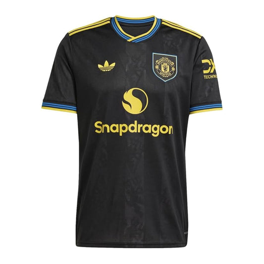 Black - Front - Adidas Childrens-Kids 2025-2026 Manchester United FC Football Shirt