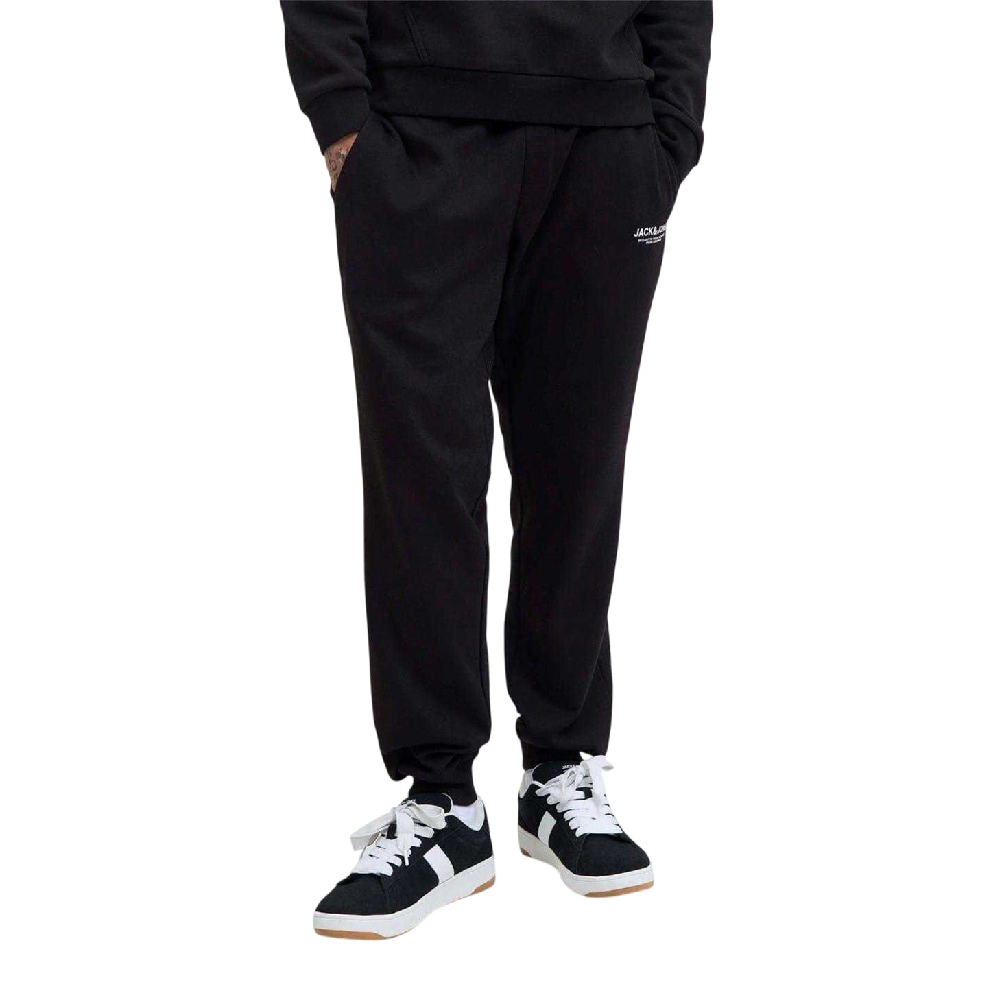 Black Melange - Lifestyle - Jack And Jones Mens Slim Joggers (Pack of 2)