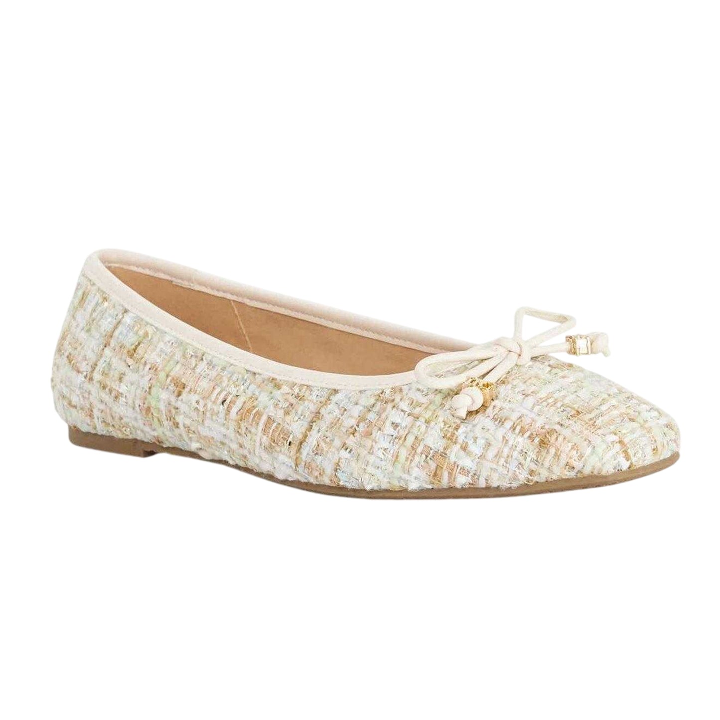 Green - Lifestyle - Dune London Womens-Ladies Tweed Ballet Flats