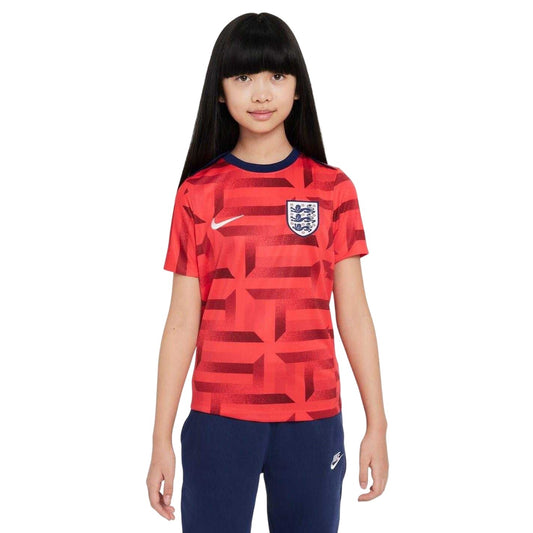 Red-Blue - Front - Nike Childrens-Kids Academy Pro England FA Football Shirt