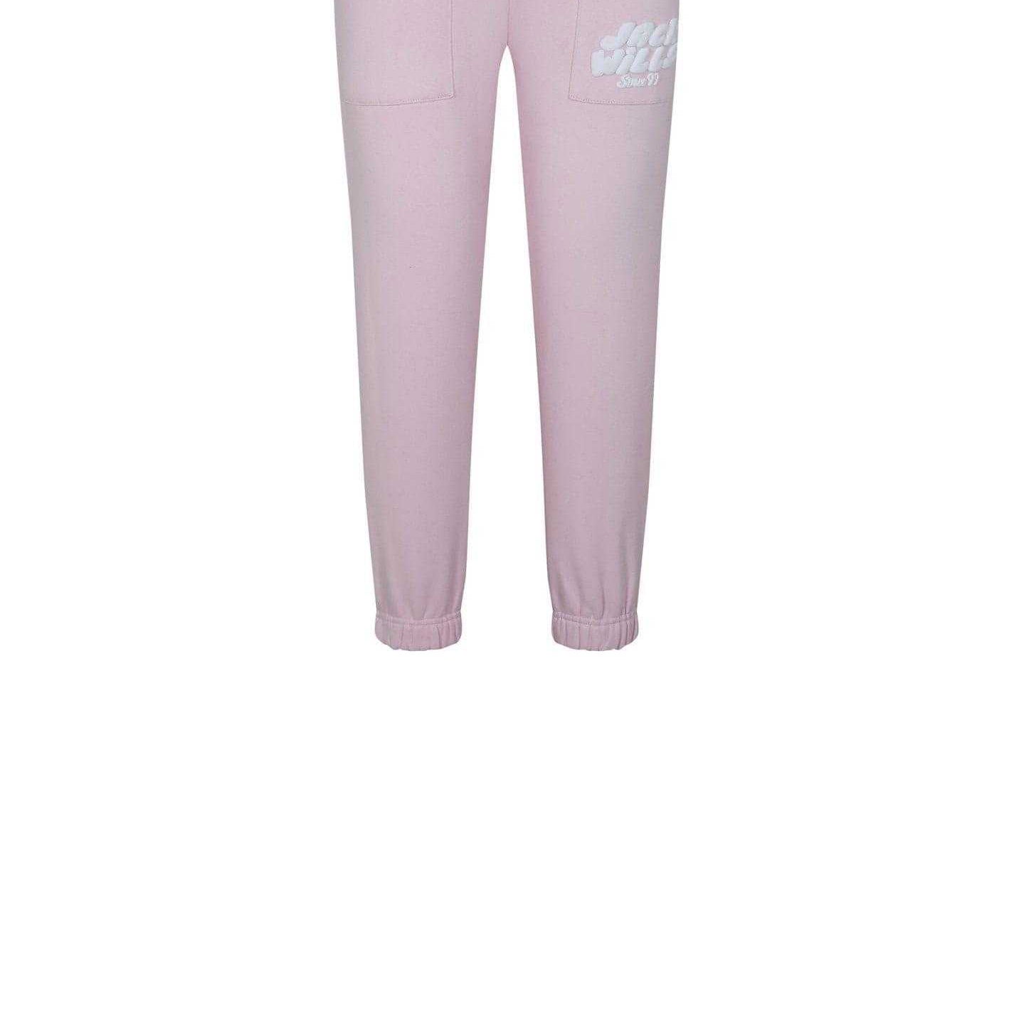 Pink - Side - Jack Wills Girls Logo Regular Joggers