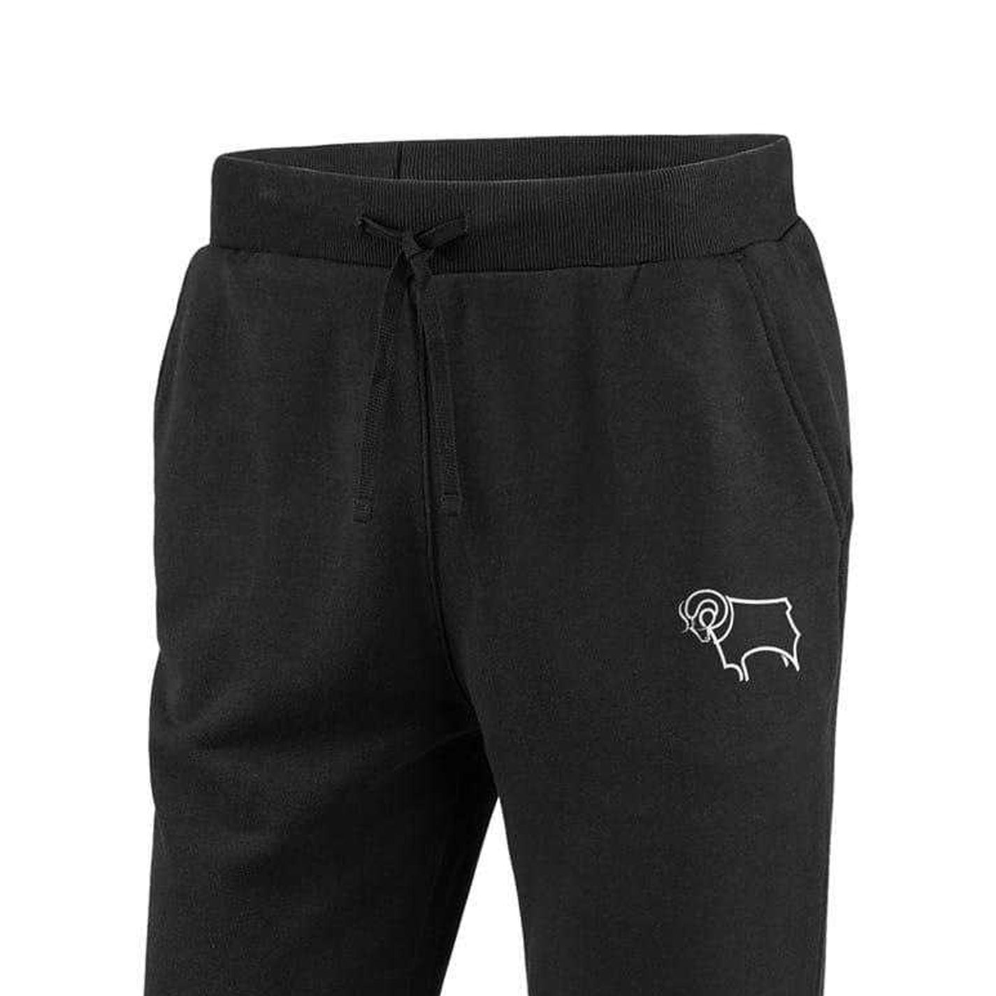 Black - Side - Derby County FC Mens Joggers