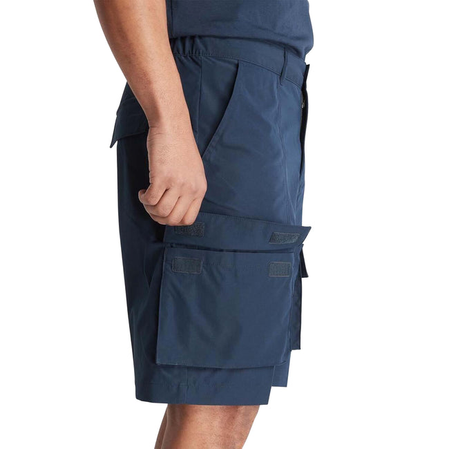 Navy - Lifestyle - Timberland Mens Leather Badge Water Repellent Cargo Shorts