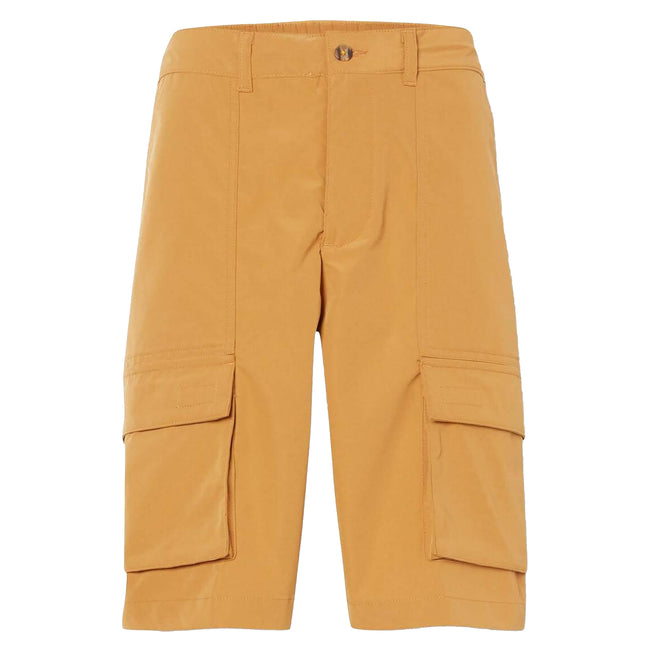 Wheat - Front - Timberland Mens Leather Badge Water Repellent Cargo Shorts