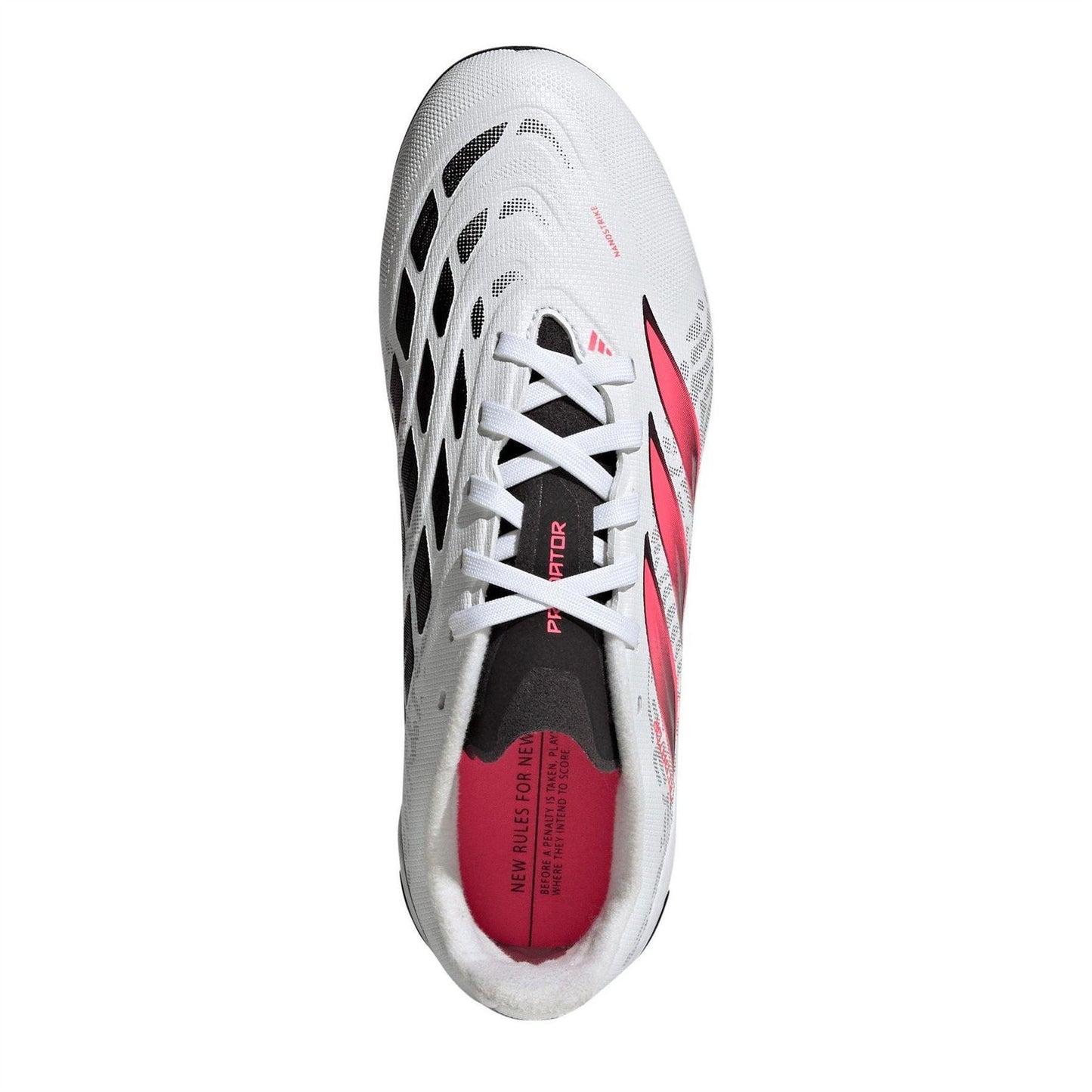 White-Coral - Pack Shot - Adidas Childrens-Kids Predator League Firm Ground Football Boots