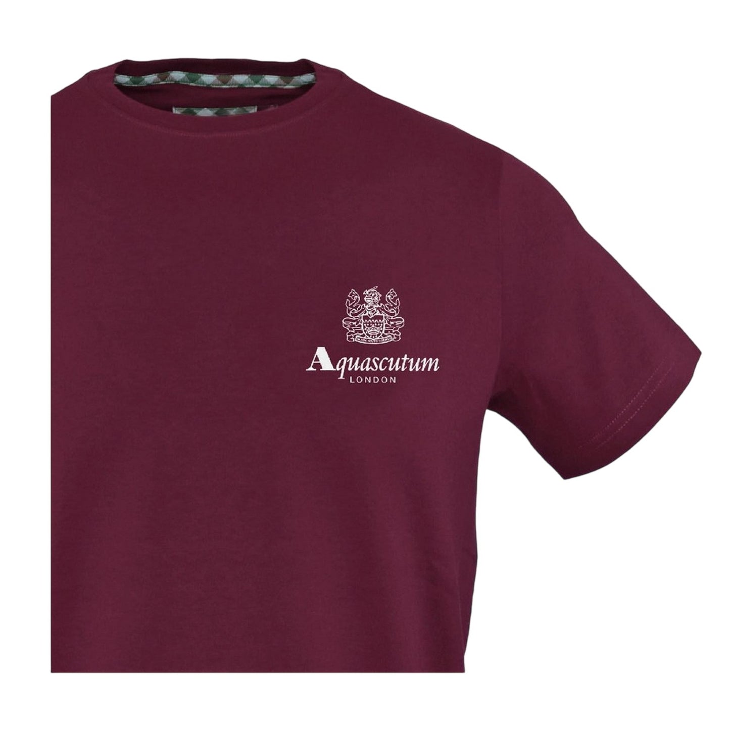 Red - Side - Aquascutum Mens Logo Cotton Regular T-Shirt