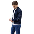 Blue - Side - Lacoste Mens Paris Pique Track Jacket