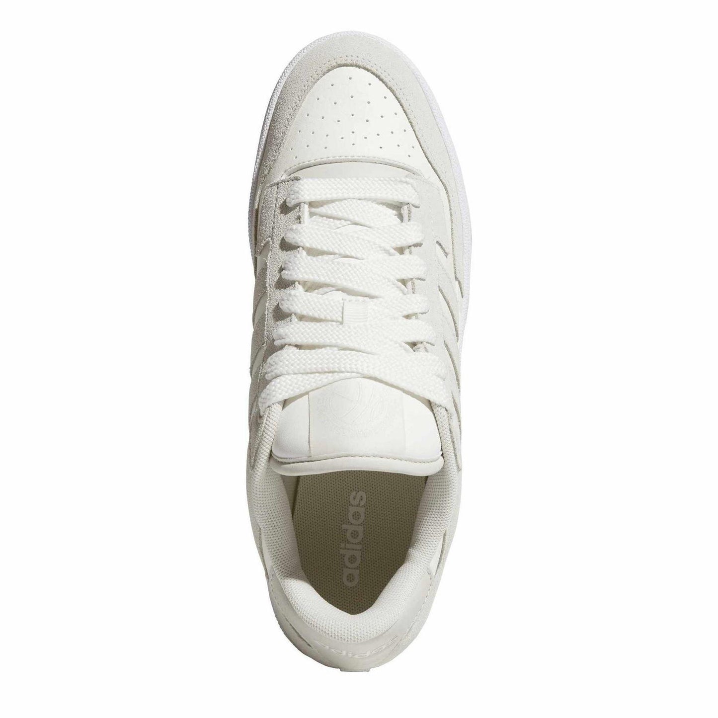 Light Grey-Cloud - Pack Shot - Adidas Mens Rapid Court Leather Trainers