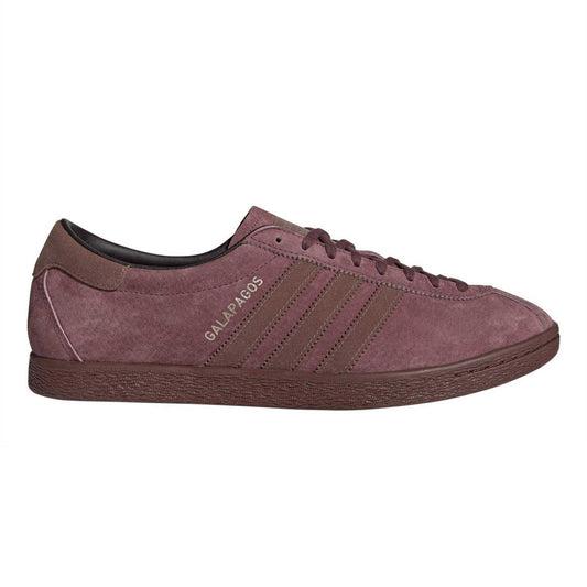 Burgundy - Front - Adidas Mens Galapagos Suede Trainers