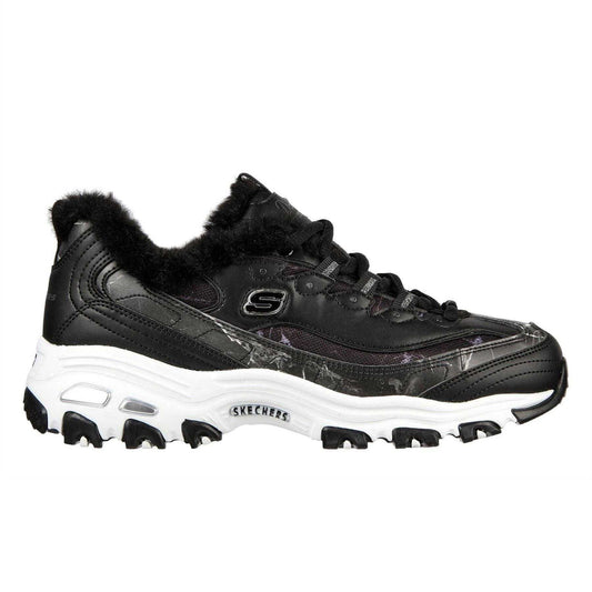 Black - Front - Skechers Childrens-Kids DLites 10 Chunky Flat Trainers