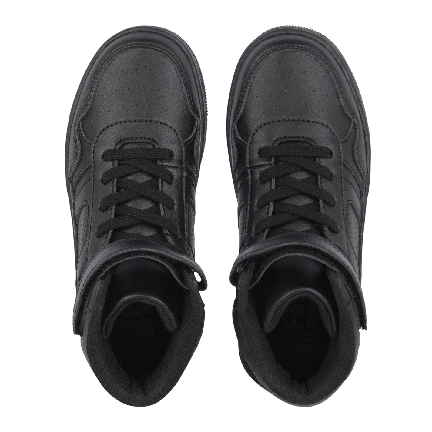 Black - Lifestyle - Fabric Childrens-Kids High Top Trainers