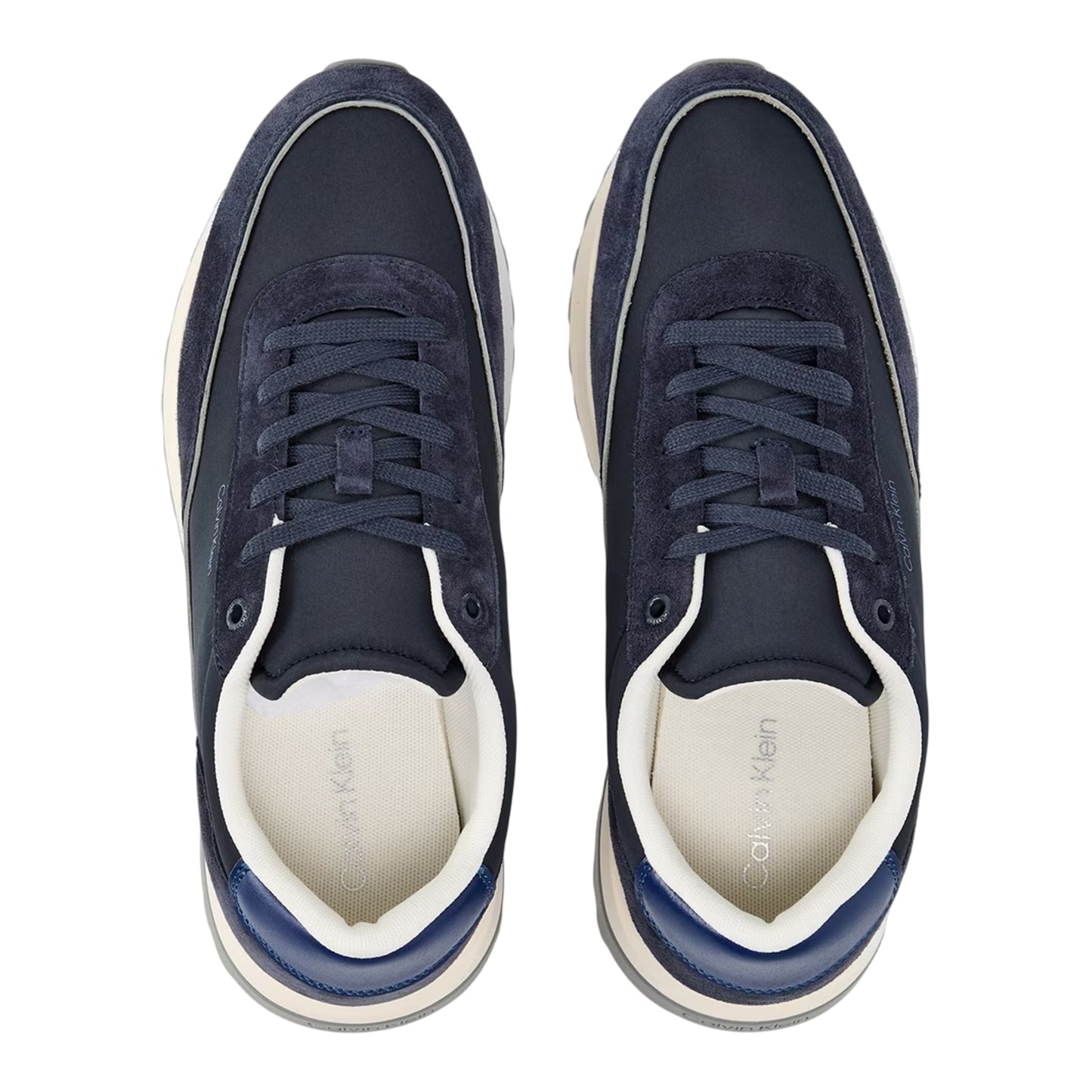Navy-Granite - Lifestyle - Calvin Klein Mens Reprieve Suede Trainers