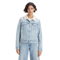 Light Blue - Side - Levis Womens-Ladies Original Sherpa Trucker Jacket