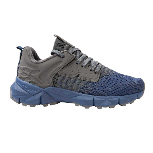 Grey-Blue - Front - Donnay Childrens-Kids Knitted Trainers