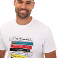 White - Side - Weekend Offender Mens Cassettes T-Shirt