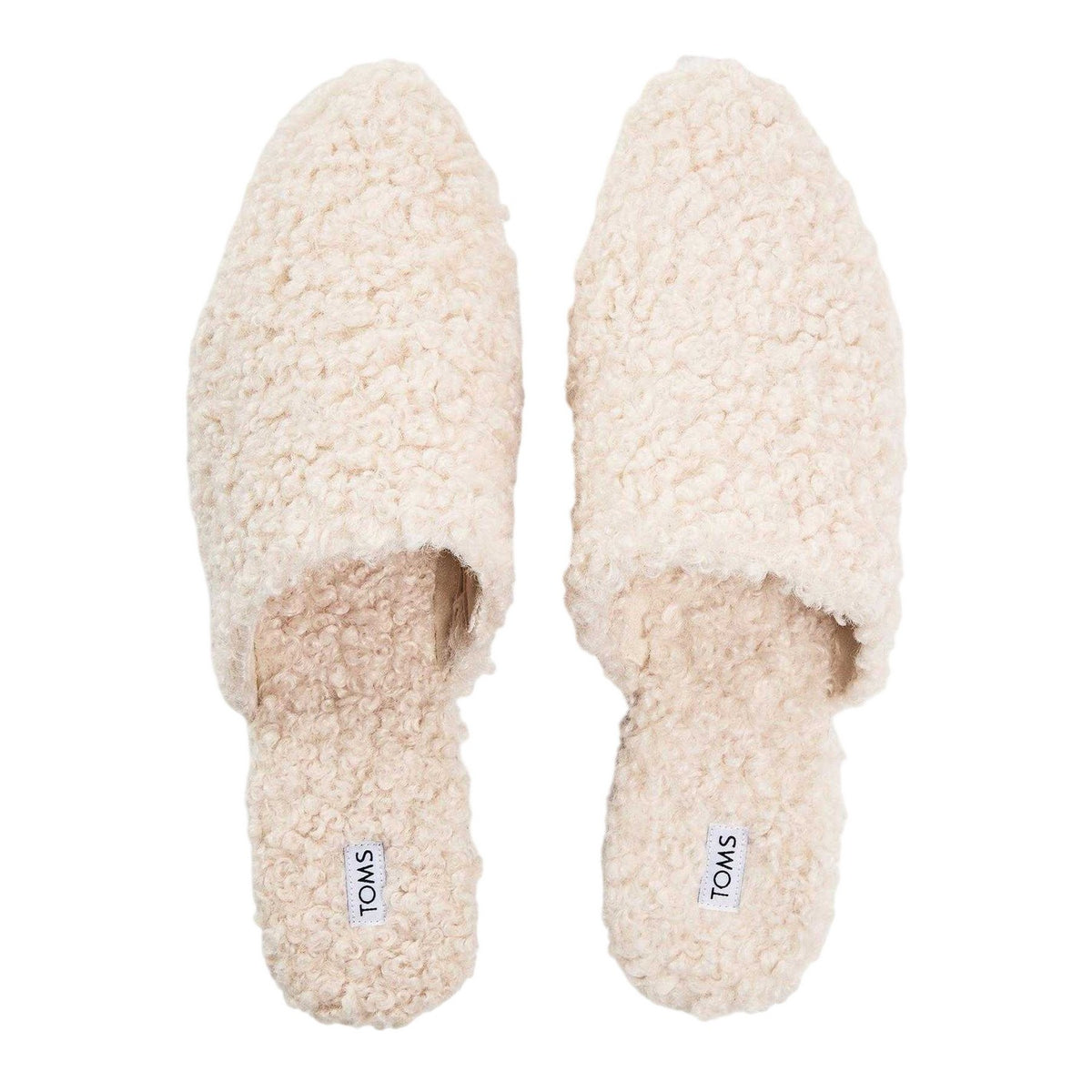 White - Side - Toms Womens-Ladies Jade Slippers