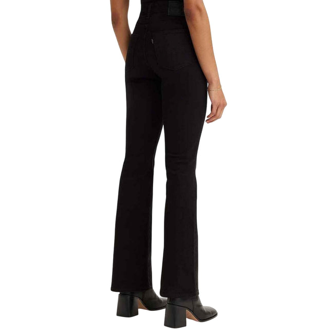Black - Back - Levis Womens-Ladies 725 Night Is Black High Rise Bootcut Jeans