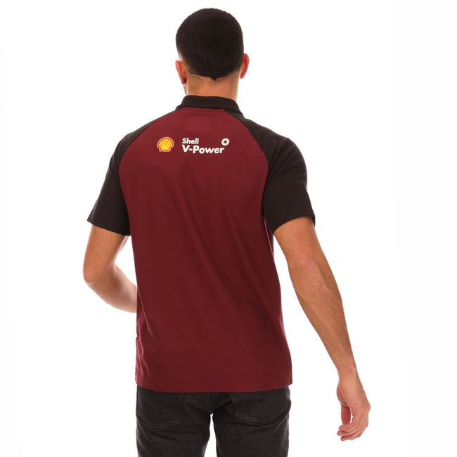 Burgundy - Back - Puma Mens 2024 Team Queensland Maroons Polo Shirt