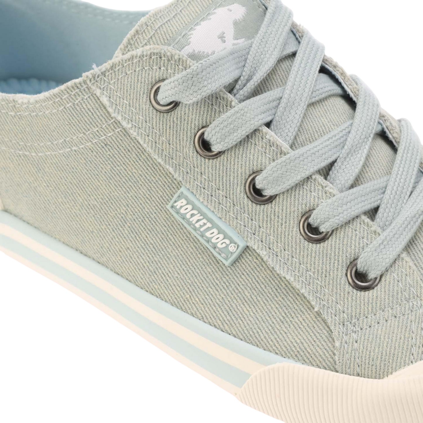 Light Blue - Pack Shot - Rocket Dog Womens-Ladies Jazzin Bondi Denim Trainers