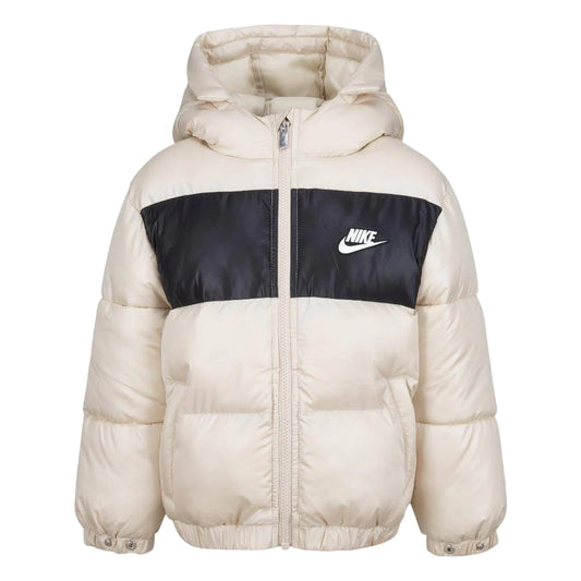Sand - Front - Nike Baby Colour Block Logo Hooded Jacket