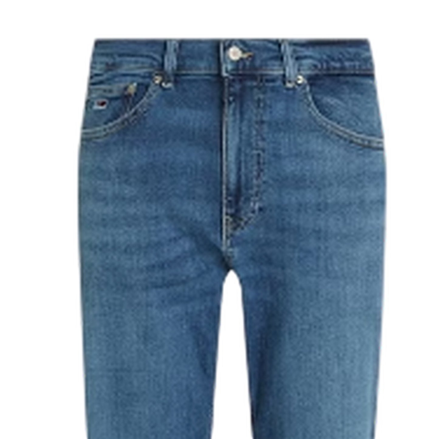 Medium Blue - Side - Tommy Jeans Mens Ryan Straight Leg Jeans