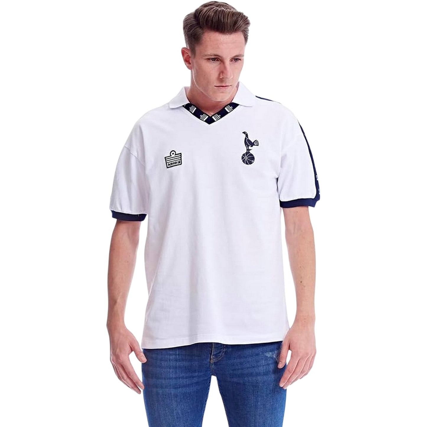 White-Blue - Lifestyle - Score Draw Unisex Adult 1978 Tottenham Hotspur FC Football Shirt