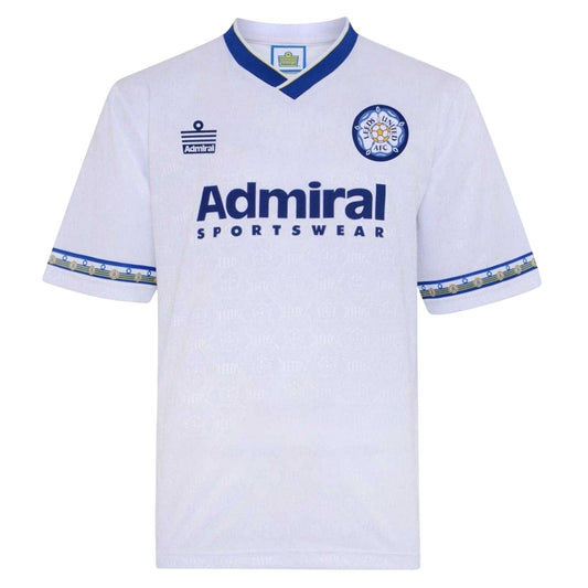 White-Blue - Front - Score Draw Mens 1993 Leeds United FC Home Shirt
