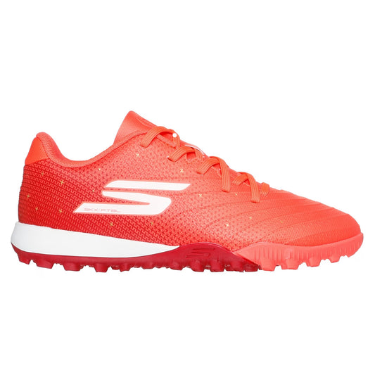 Red-Gold - Front - Skechers Childrens-Kids Flat Firm Ground Football Boots