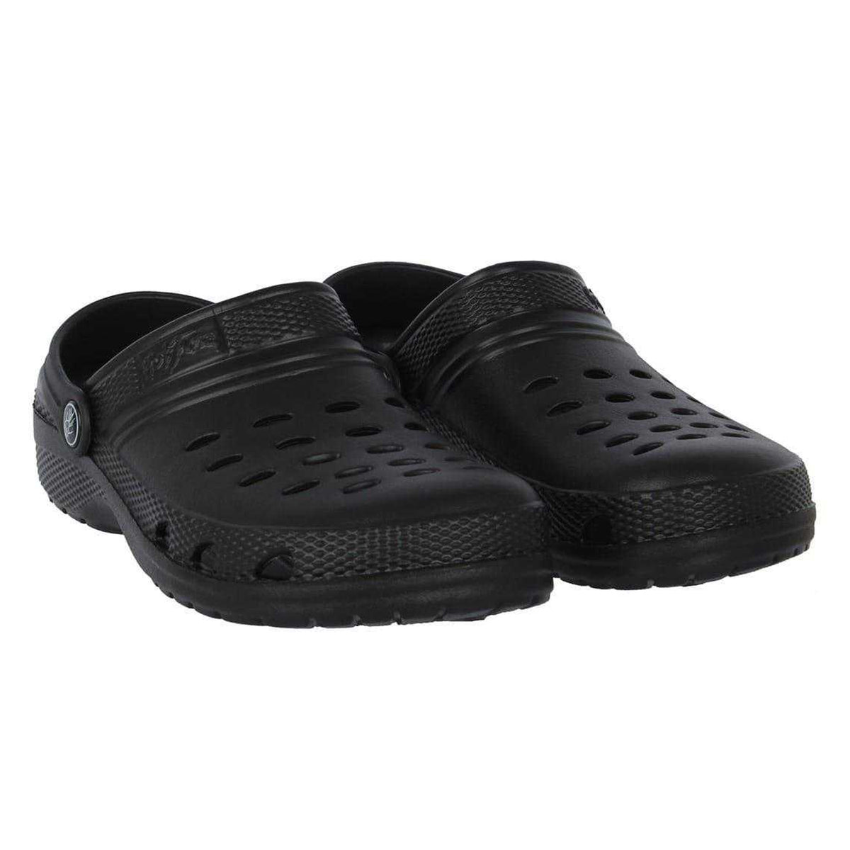 Black - Pack Shot - Hot Tuna Childrens-Kids Ventilated Clogs