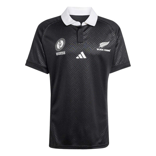 All Black - Front - Adidas Mens 2025 Black Ferns Rugby Jersey