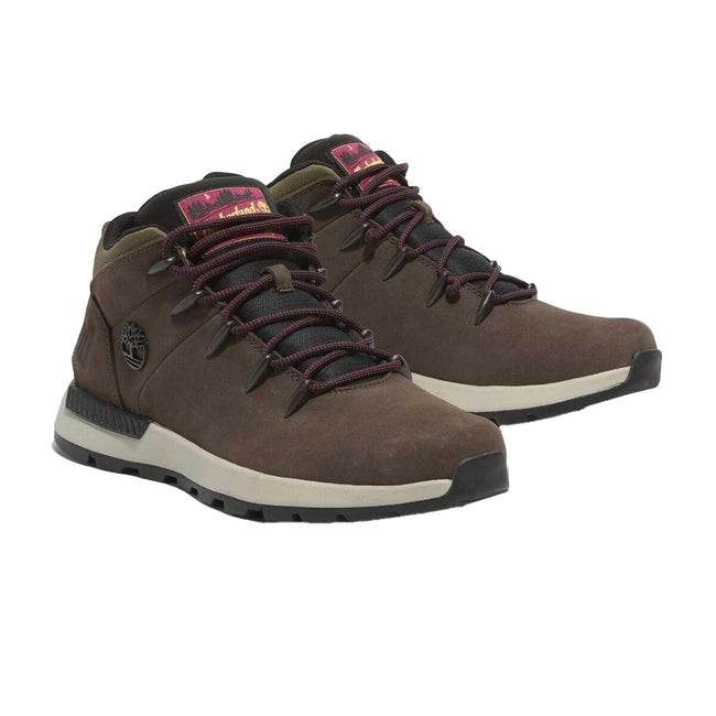 Brown - Close up - Timberland Mens Sprint Trekker Leather Lace Up Mid Boots