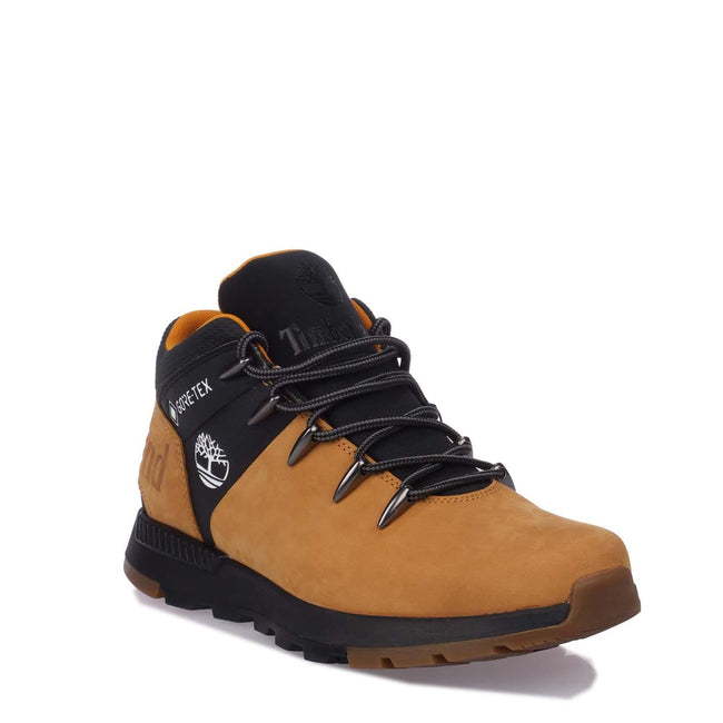 Grey - Back - Timberland Mens Sprint Trekker Leather Lace Up Mid Boots