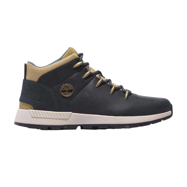 Blue - Side - Timberland Mens Sprint Trekker Leather Lace Up Mid Boots