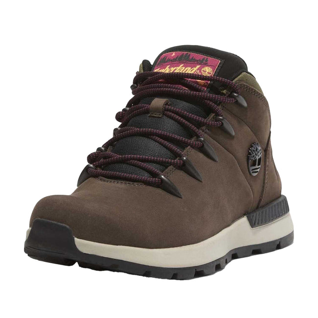 Brown - Front - Timberland Mens Sprint Trekker Leather Lace Up Mid Boots