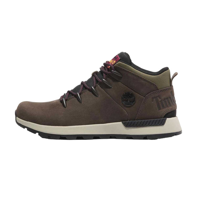 Brown - Side - Timberland Mens Sprint Trekker Leather Lace Up Mid Boots