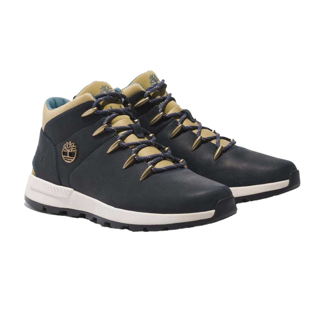 Blue - Front - Timberland Mens Sprint Trekker Leather Lace Up Mid Boots