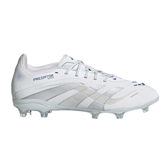 White - Front - Adidas Childrens-Kids Predator Elite Firm Ground Football Boots